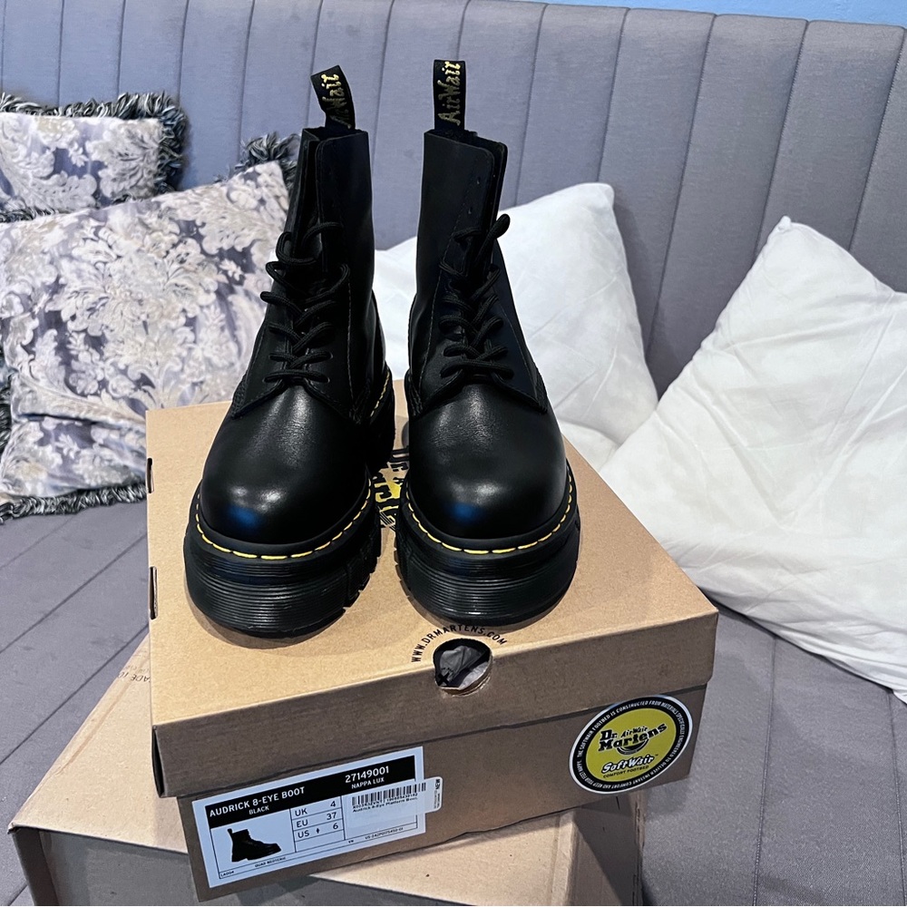AUDRICK NAPPA LEATHER PLATFORM ANKLE BOOTS